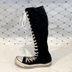 Black Converse Knee High Tennis Shoes